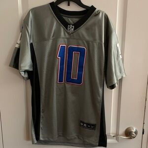 Nike Men's Gray Jersey with Blue Number 10 Manning NY Giants